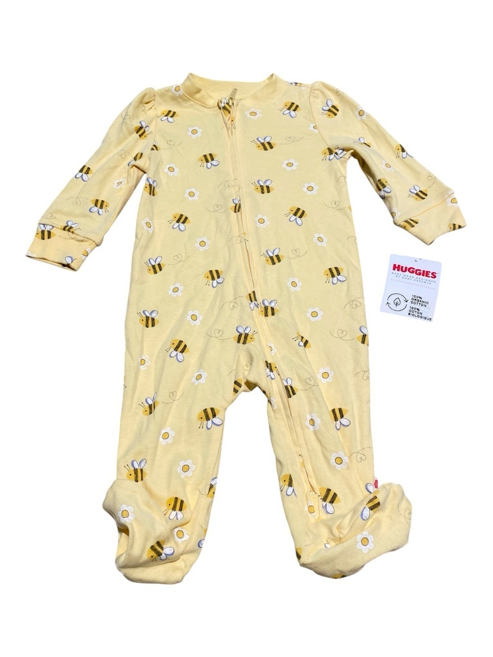 Huggies Baby Girl Boy 6 m Sleeper Pyjamas Zipper Zip Up Yellow Clothing 4/$20 🛑